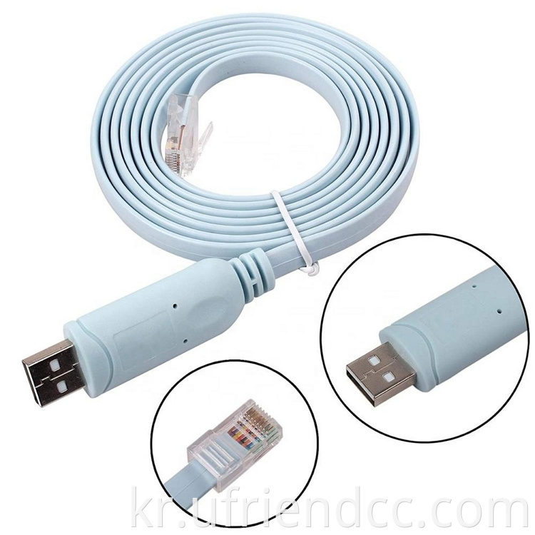 Dongguan Hot Sale 고품질 FTDI USB to 8p8C 콘솔 케이블 USB PC 및 라우터 스위치 용 남성 헤드 RJ45 남성 헤드 BF-ACCA ROGES, CE